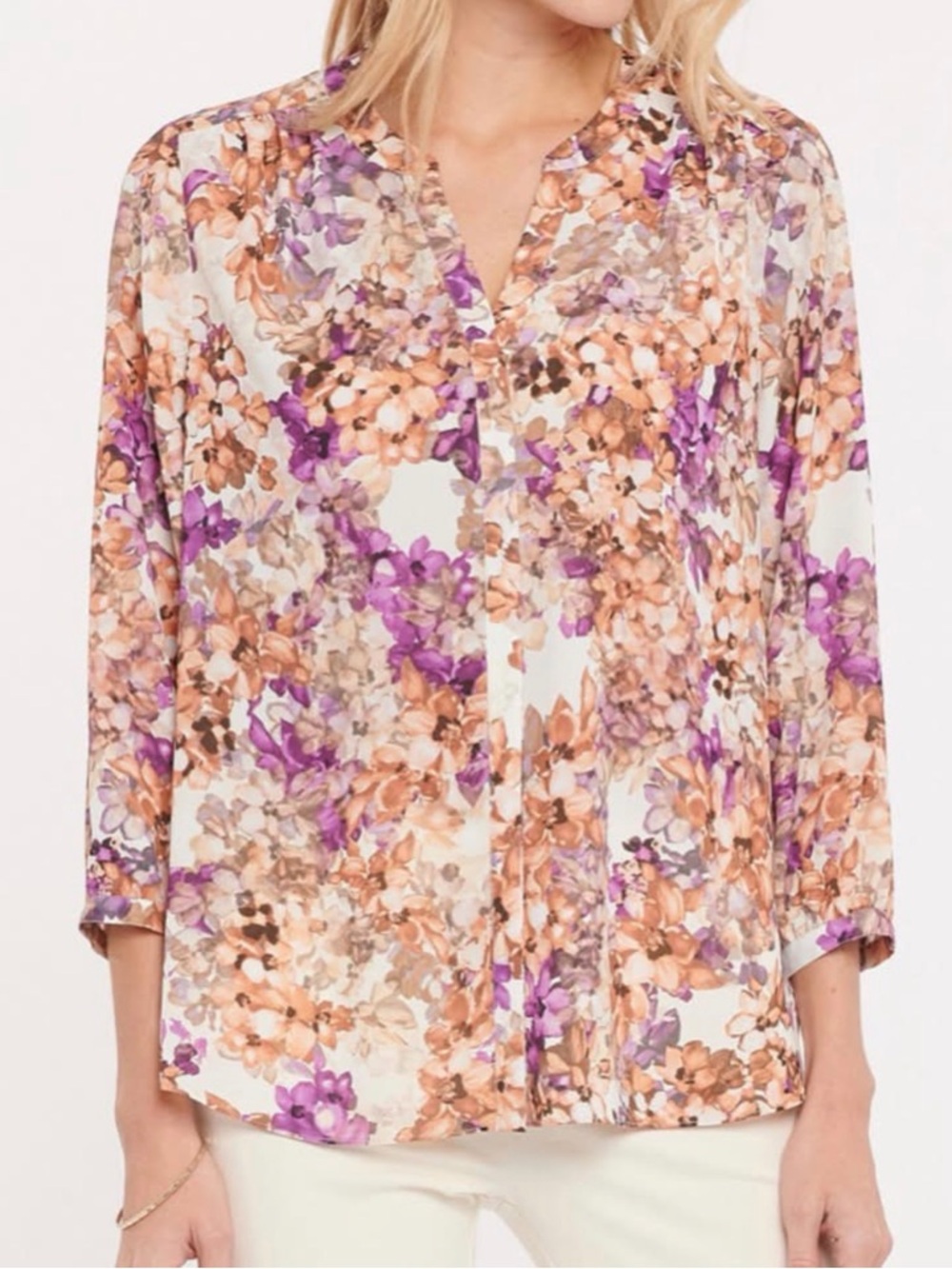 NYDJ Watercolor Floral‎ Blouse